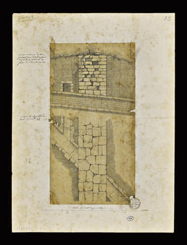 Feuille n° 2 : coupe verticale du mur, coupe horizontale du mur [52]