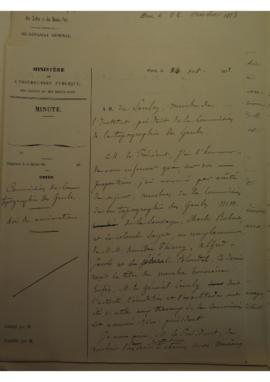 Arrêté de nomination de Charles Robert, de Louis de la Saussaye et du Colonel Saget